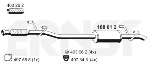 ERNST 188012 Middle Silencer